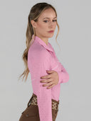 Dapplebay Lady 1/4 Zip Aircut LS Riding Top-Ballet Pink