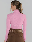 Dapplebay Lady 1/4 Zip Aircut LS Riding Top-Ballet Pink
