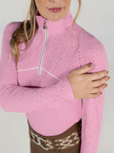 Dapplebay Lady 1/4 Zip Aircut LS Riding Top-Ballet Pink