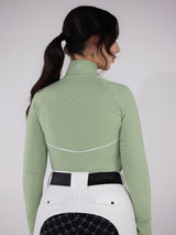 Dapplebay Lady 1/4 Zip Aircut LS Riding Top-Sage
