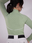 Dapplebay Lady 1/4 Zip Aircut LS Riding Top-Sage