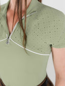 Dapplebay Lady 1/4 Zip Aircut SS Riding Top-Sage