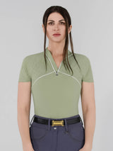Dapplebay Lady 1/4 Zip Aircut SS Riding Top-Sage