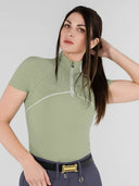 Dapplebay Lady 1/4 Zip Aircut SS Riding Top-Sage