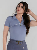 Dapplebay Lady 1/4 Zip Aircut SS Riding Top-Moonrise