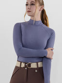 Dapplebay Aircut Mock Neck LS Top-Purple Dusk