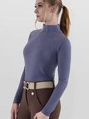 Dapplebay Aircut Mock Neck LS Top-Purple Dusk