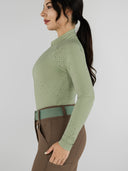 Dapplebay Aircut Mock Neck LS Top-Sage