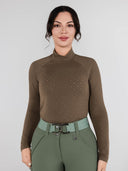 Dapplebay Aircut Mock Neck LS Top-Chestnut