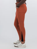 Dapplebay Pro Ribbed Silicone Full Seat Breeches-Rust