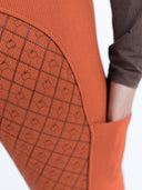 Dapplebay Pro Ribbed Silicone Full Seat Breeches-Rust