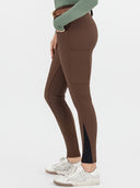 Dapplebay Pro Ribbed Silicone Full Seat Breeches-Chocolate
