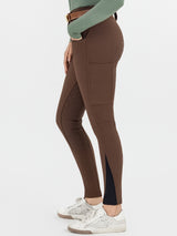 Dapplebay Pro Ribbed Silicone Full Seat Breeches-Chocolate