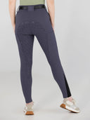 Dapplebay Pro Ribbed Silicone Full Seat Breeches-Purple Dusk