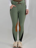 Dapplebay Sport Suede Knee Patch Breeches-Rosemary