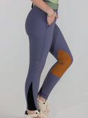 Dapplebay Sport Suede Knee Patch Breeches-Purple Dusk