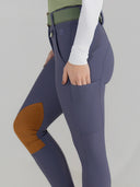 Dapplebay Sport Suede Knee Patch Breeches-Purple Dusk