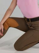 Dapplebay Sport Suede Knee Patch Breeches-Chestnut