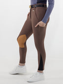 Dapplebay Sport Suede Knee Patch Breeches-Chocolate