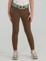 Dapplebay Kids Essential Silicone Full Seat Tights-Chestnut