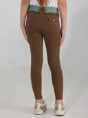 Dapplebay Kids Essential Silicone Full Seat Tights-Chestnut