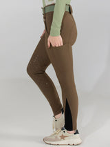 Dapplebay Sport Silicone Knee Patch Breeches-Chestnut