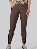 Dapplebay Sport Silicone Knee Patch Breeches-Chocolate
