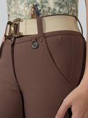 Dapplebay Sport Silicone Knee Patch Breeches-Chocolate