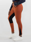 Dapplebay Pro Ribbed Full Seat Suede Breeches-Rust