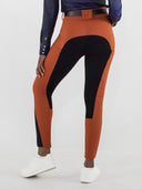 Dapplebay Pro Ribbed Full Seat Suede Breeches-Rust