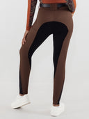 Dapplebay Pro Ribbed Full Seat Suede Breeches-Chocolate