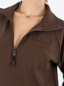 Dapplebay Signature Ribbed Pullover-Chocolate