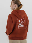 Dapplebay Palm Trees & Horse Shows Hoodie-Rust