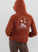 Dapplebay Kids Palm Trees & Horse Shows Hoodie-Rust