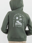 Dapplebay Kids Palm Trees & Horse Shows Hoodie-Rosemary