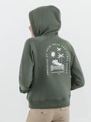 Dapplebay Kids Palm Trees & Horse Shows Hoodie-Rosemary