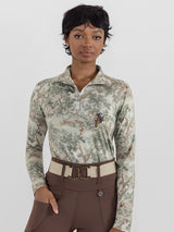 Dapplebay Hunt Tapestry 1/4 Zip LS Riding Top