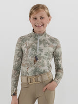 Dapplebay Kids Dapplebay Hunt Tapestry 1/4 Zip LS Riding Top
