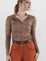 Dapplebay Heirloom 1/4 Zip LS Riding Top-Multi