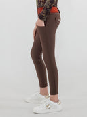 Dapplebay Kids Winter Essential Silicone Knee Patch Tights-Chocolate