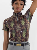 Dapplebay Autumn Toile 1/4 Zip SS Riding Top-Dark Bay