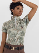 Dapplebay Hunt Tapestry 1/4 Zip SS Riding Top