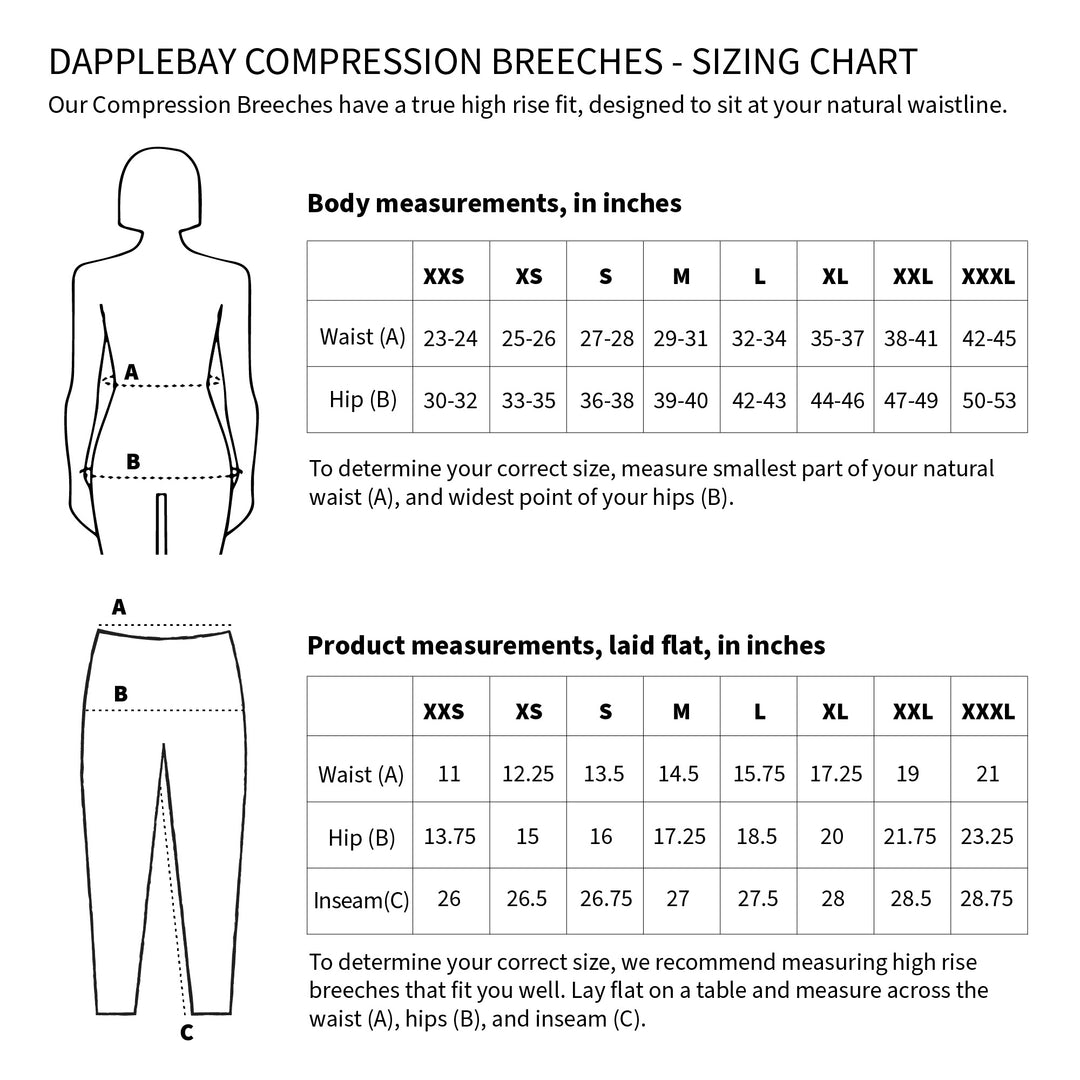 Dapplebay Constellation Compression Full Seat Breeches- Black