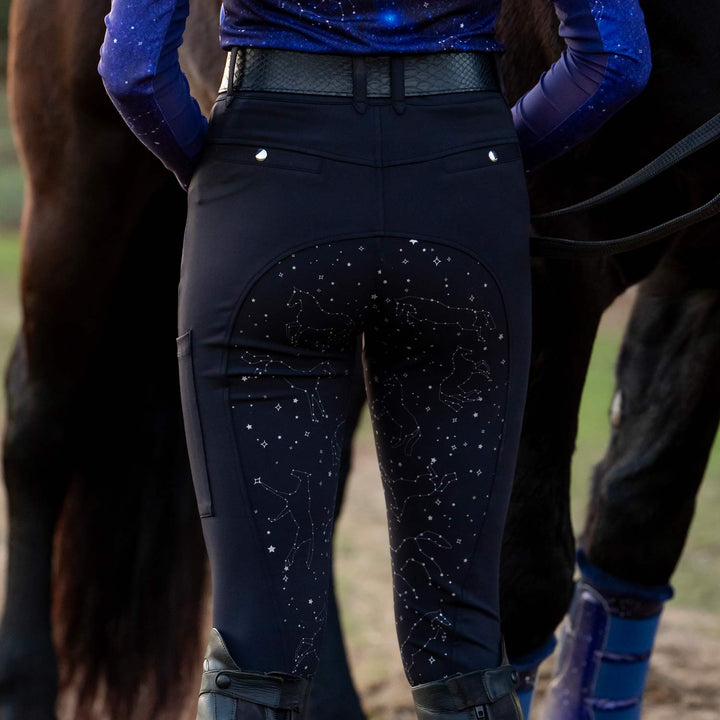 Dapplebay Constellation Compression Full Seat Breeches- Black