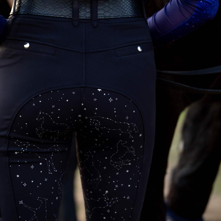 Dapplebay Constellation Compression Full Seat Breeches- Black