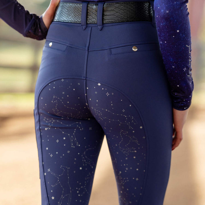 Dapplebay Constellation Compression Full Seat Breeches- Navy