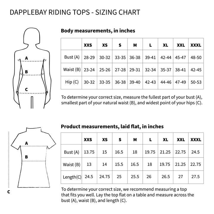 Dapplebay Equestrian Toile 1/4 Zip Light Riding Top - Short Sleeve-Green/White