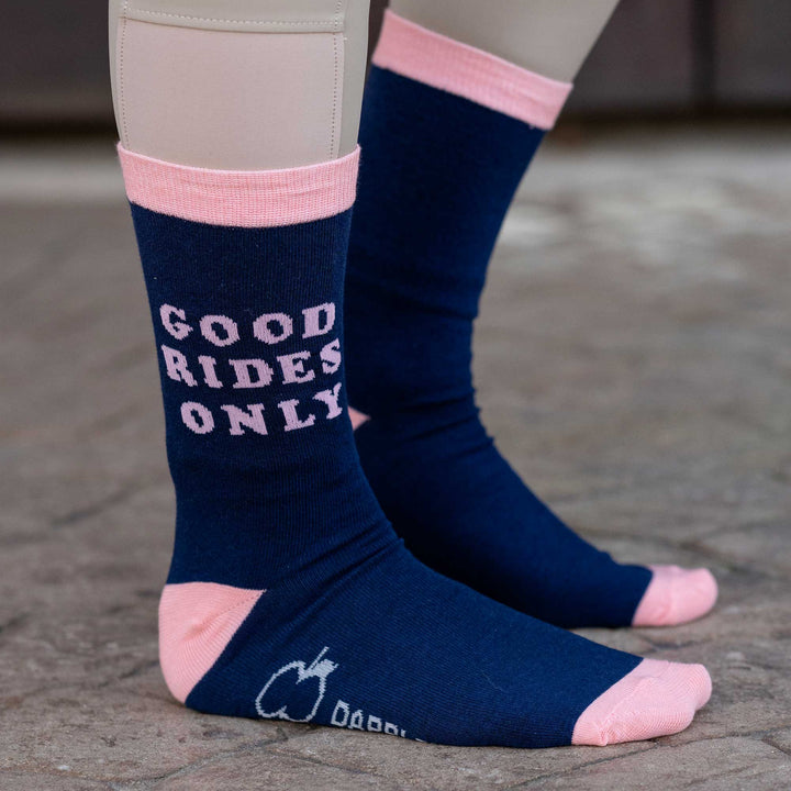 Dapplebay Knit Crew Socks - Good Rides Only