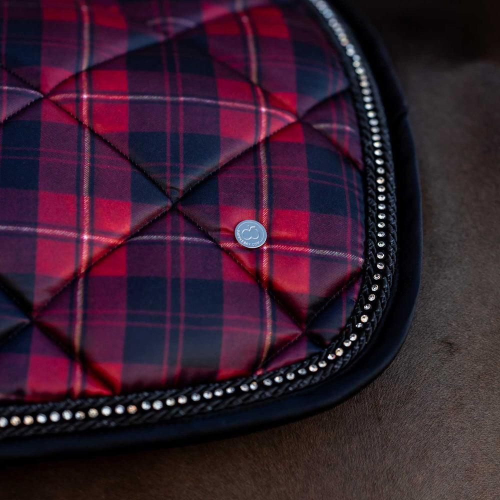 Dapplebay Holiday Plaid Jump Saddle Pad - Red