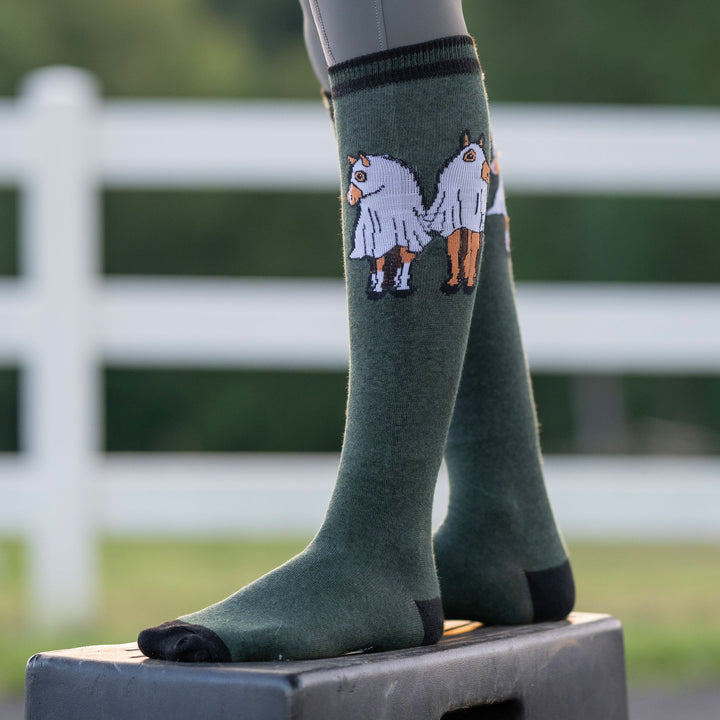 Horse Ghosts Knit Boot Socks